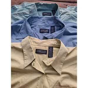 3 Lands End Shirt Womens 20 Reg Long Sleeve Button Up
